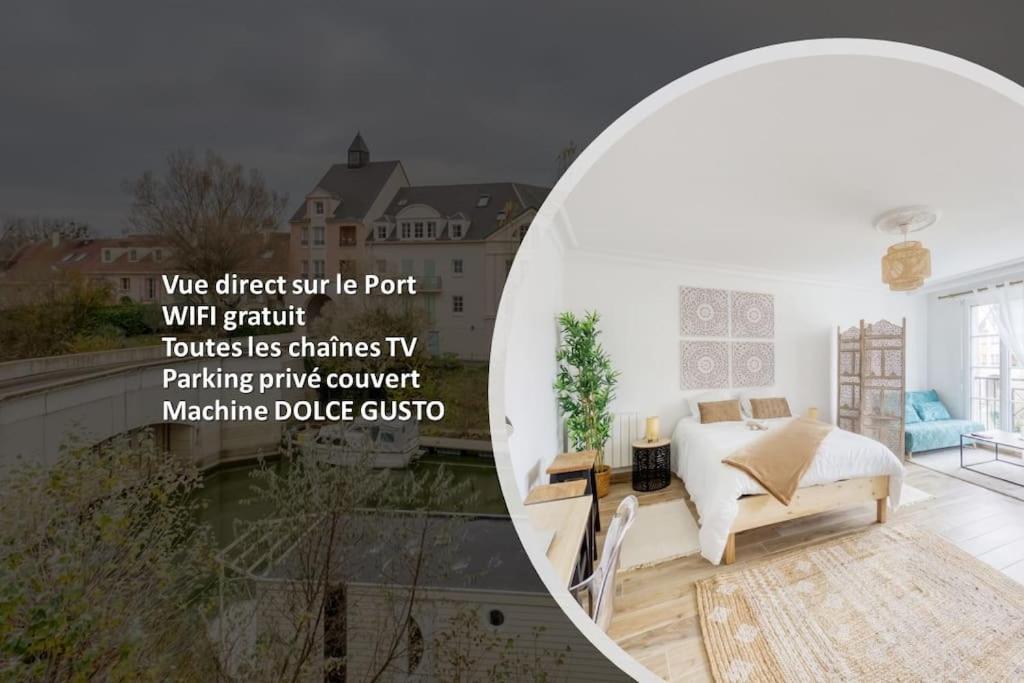 Studio Vue Direct Sur Le Port De Cergy, Parking Prive Gratuit Екстер'єр фото